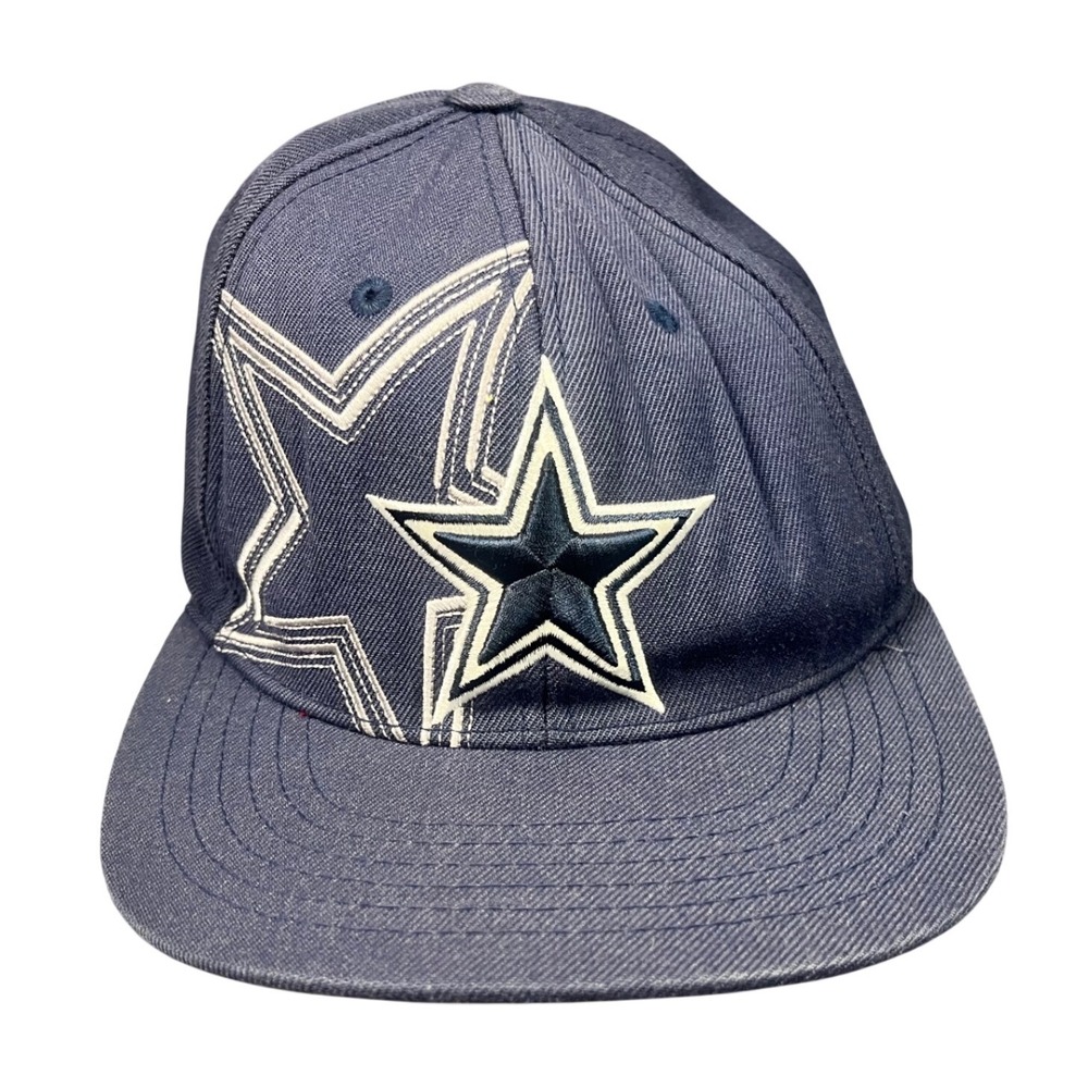 Vintage Dallas Cowboys Authentic Navy Blue Snapback‎ Hat Double Star NFL OSFA